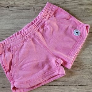 Converse pink girls fleece shorts size large